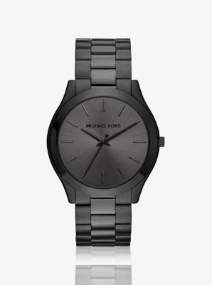 michael kors runway black tone watch|Michael Kors stainless steel watch.